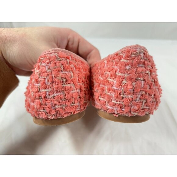 ASOS DESIGN Lallie Pink Tweed Ballet Flat Women's Size 7 - Picture 9 of 13